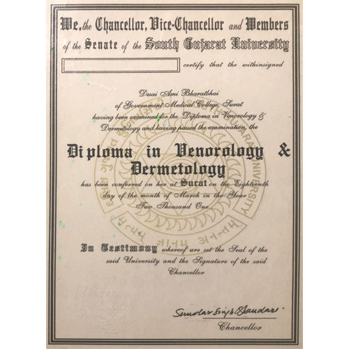 Diploma in Venorology and Dermetology